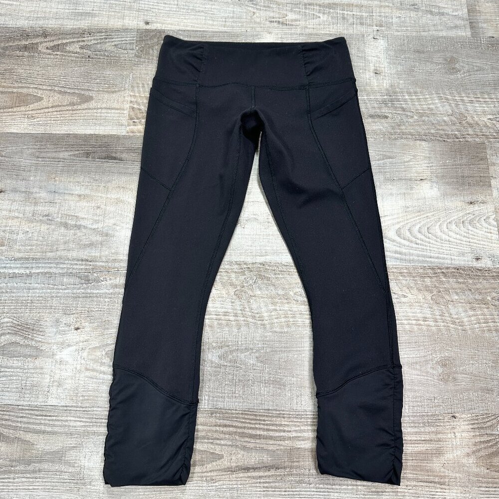 Lululemon Athletica Runday Crop Black Legging Yoga size 6 - Picture 1 of 11